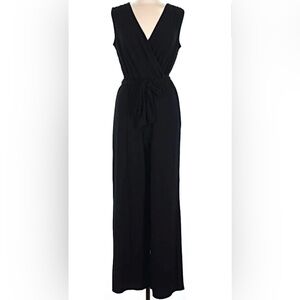 Nik and Nash Elegant Black Wrap Jumpsuit Sz XL